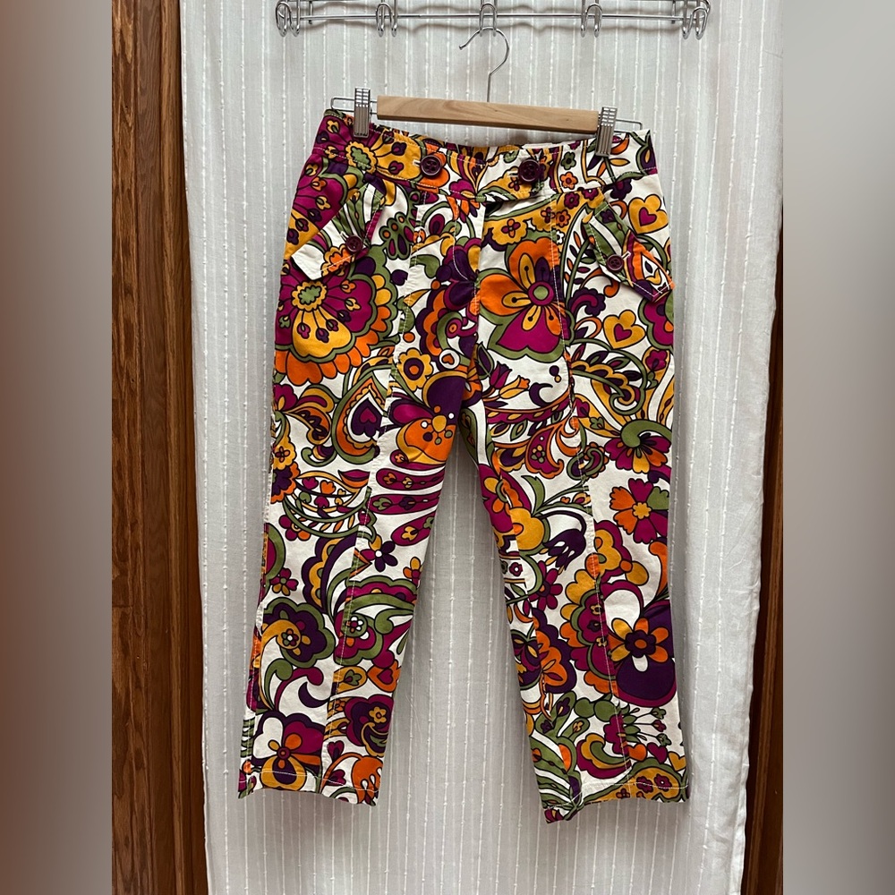 Moschino Cheap and Chic floral capris pants US8